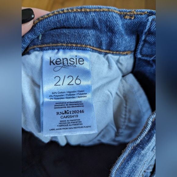 Blue Denim High Rise Skinny Jeans - Kensie Jeans - Picture 5 of 6